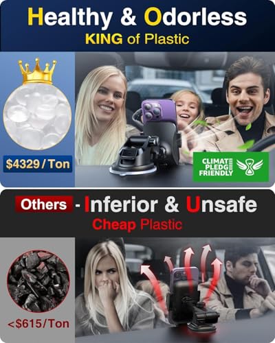 VANMASS 2026 BEST Car Phone Holder [Strongest & Stablest & Durablest]Military-Grade Suction Mobile Mount for Dashboard Windscreen Vent,Van Stand Cradle for iPhone 17 Pro Max 16 15 14 13 12 Samsung S25 - Image 4