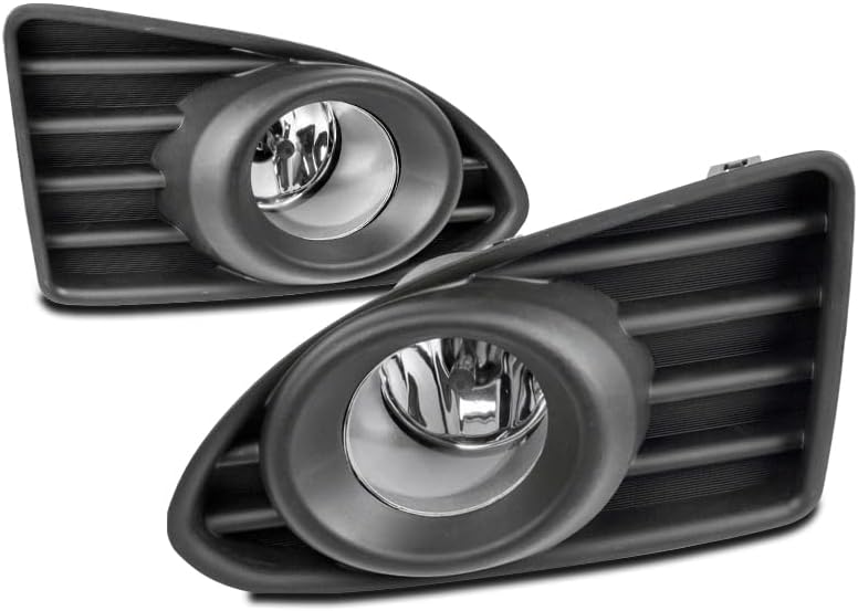 Front Bumper Driving Fog Lights Lamps w/Bulbs+Switch Chrome Compatible with 2012-2015 Scion iQ