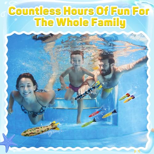 MoKo 10 Pack Pool Torpedo Toys, Water Diving Rockets for Kids & Adults - image 7
