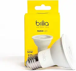 Lâmpada LED PAR20 7W 38° 3000K Quente E27 Brilia
