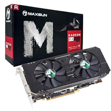 MOUGOL Placa de Vídeo AMD Radeon RX580 8GB 2048 SP GDDR5 256 bits, placa de vídeo para jogos de PC com 3*DP&1*HDMI&1*DVI Express x 16 3.0 Placa de vídeo para jogos com ventiladores duplos