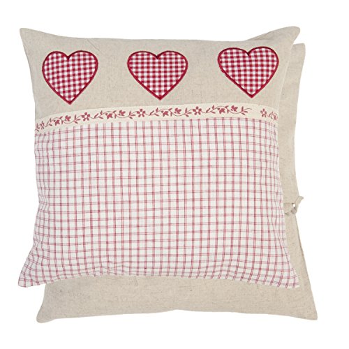 Clayre & Eef KT020.023 Federa per cuscino - Cuori