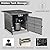 HUMMUH 30inch Square Propane Fire Pit Table,50,000 BTU Outdoor Gas Fire Pit with Lid and Lava Rock 2 in 1 Steel Fire Table for Porch Backyard Deck Balcony - Grey