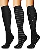 COOLOVER Compression Socks for Women and Men Circulation3 Pairs-Best Support for Running, Athletic, Nursing, Travel