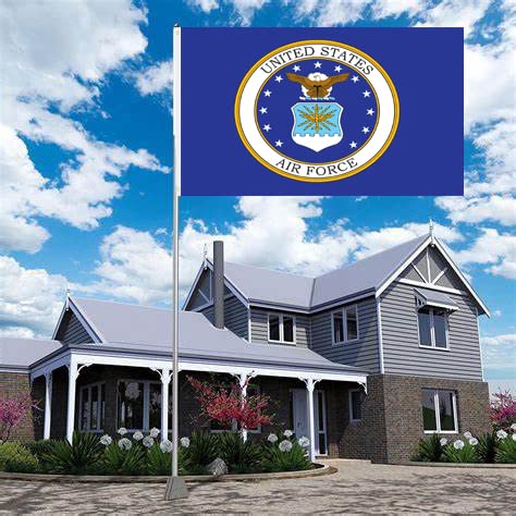 Air Force Crest Emblem Flag 3X5 Outdoor Double Sided- Us Coat Of Arms Military Usaf Flags Heavy Duty 3 Ply Flag Banner With 2 Grommets For Outside Outdoor Indoor #TOP6