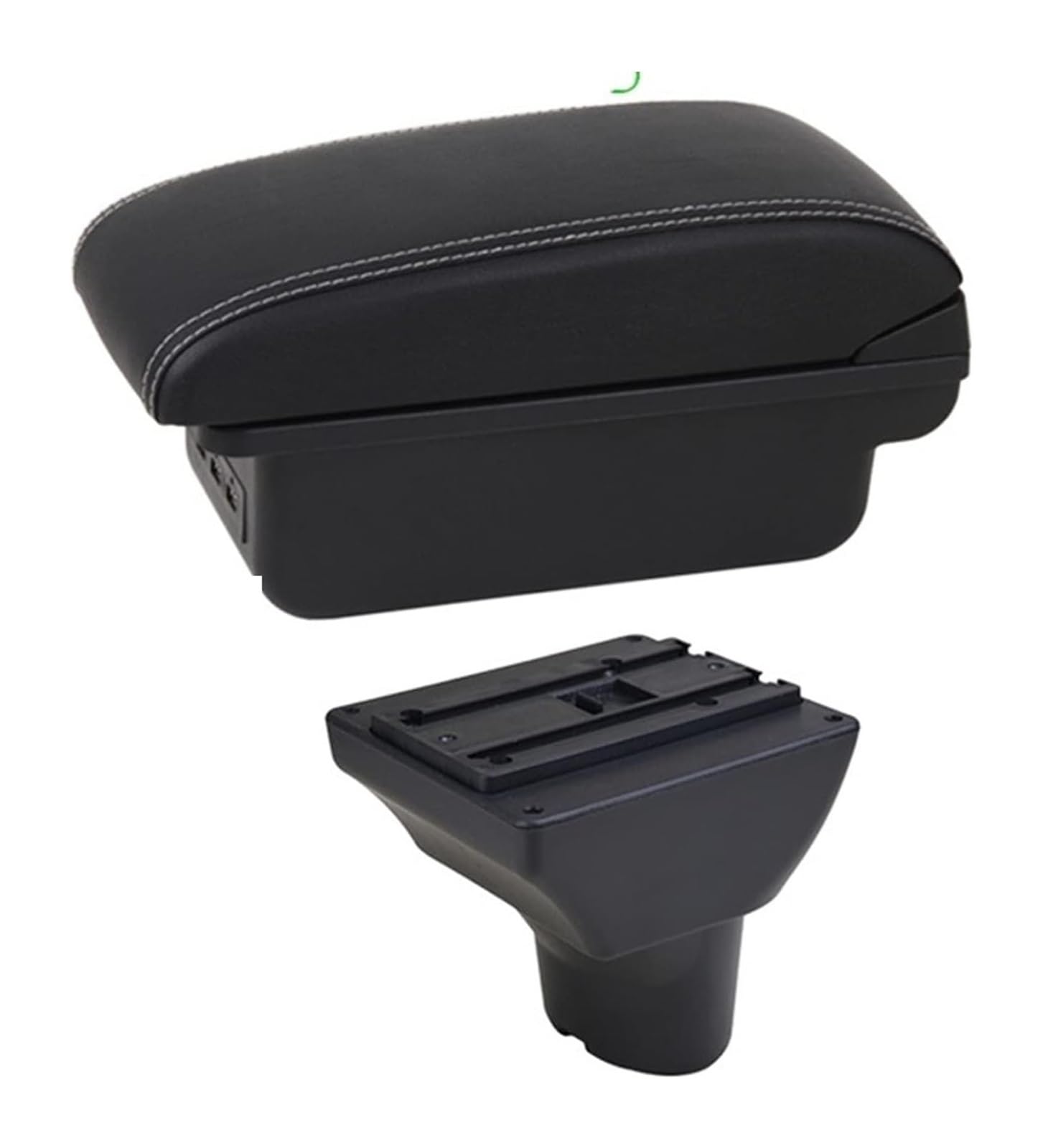 Hckclmbmzw C1white Line For Hyundai I20 Central Store Content Storage Box With Cup Holder Ashtray Usb Interface Accessories Armrest Car Armrest Center Console(C1white Line)