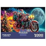 Jinete de Carreras Papel Grueso Motociclista y Luna Paquete de Rompecabezas Regalo Interactivo para Ancianos 52x38cm/1000pcs