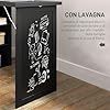 HOMCOM Scrivania con Libreria e Lavagna, Scrivania Salvaspazio con Piano Pieghevole in Legno di Pino, Tavolo da Lavoro con Ripiani Regolabili, per Cameretta, Studio, Ufficio, 98x51x153 cm, Nero #4