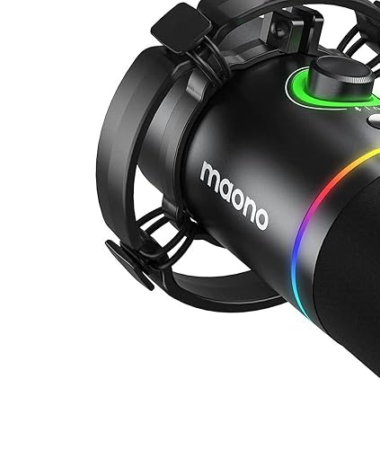 MAONO AU-A04T USB Podcasting Microfoon met Microfoon Stand Kit, Zwart