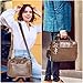 Pechor Leather Bible Cover Case for Men Women, Large Bible Bag Bible Study Supplies Church Bag Bible Journaling Kit with Shoulder Strap, Book Carrying Case Christian Gifts for Lady Teen Girls