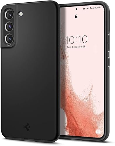 Spigen Funda delgada diseñada para Galaxy S22 (2022) - Negro