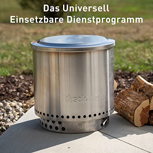Solo Stove Deckel für Feuerschale Ranger | Edelstahl- Feuerstellen- Zubehör, Winterfest, wasserdicht, auch optimal als Tisch oder Ablage- Outdoor- Kamin, Feuerstelle, Feuertonne, Feuerkorb-5