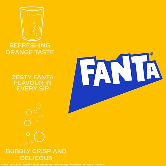 Fanta Orange Soft Drink Bottles, 12 x 500 mL