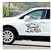 MDGCYDR Adesivi Auto Tuning 20X33 Cm Caccia Cinghiale Decalcomania Cane da Caccia Adesivo Hollow Sticker Hunter Car Window Decalcomania in Vinile Moto Divertente