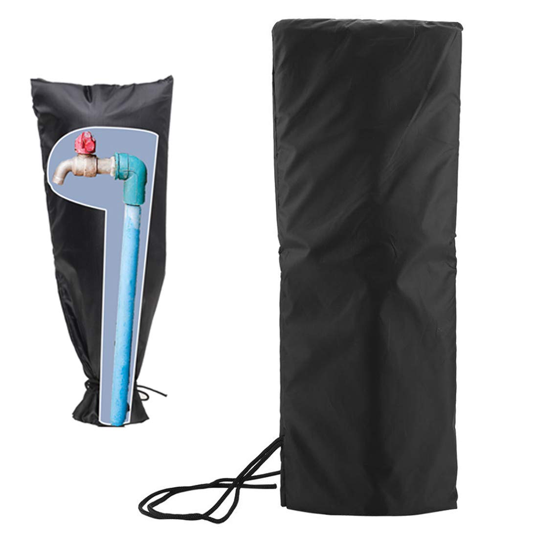 Vinkki Outdoor Water Faucet Cover Protector,Winter Faucet Thick Freeze Protector Socks Outside Tap Cover Waterproof Insulated Spigot Cover with Upgraded Materials (20" x 8.6")