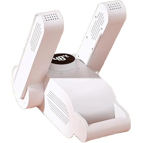 RCJCQSR Portable Folding Shoes Boots Dryer,Adjustable Precise Temperature Control with 24-Hour Delay Timer, Automatic Shut-Off Timer, Smart Panel, for Shoes, Gloves, Hats, Socks, Ski Boots Cover