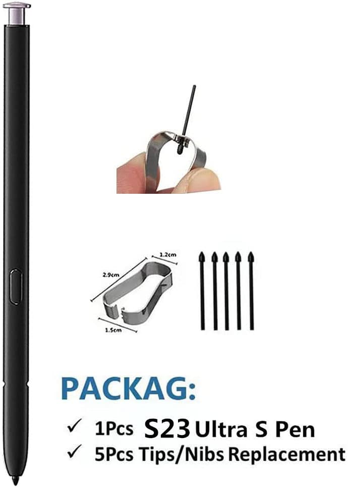 Galaxy S23 Ultra S Pen Replacement (WithBluetooth) for Samsung Galaxy S23 Ultra 5G All Versions Stylus Touch S Pen +Tips/Nibs (Lavender)