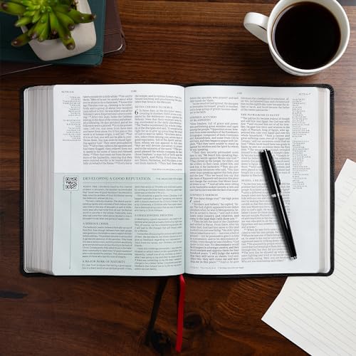 CSB Men of Character Bible, Revised and Updated, Black Genuine Leather, Black Letter, Articles, Character Profiles, Videos, Cross-References, Easy-to-Read Bible Serif Type - image 4