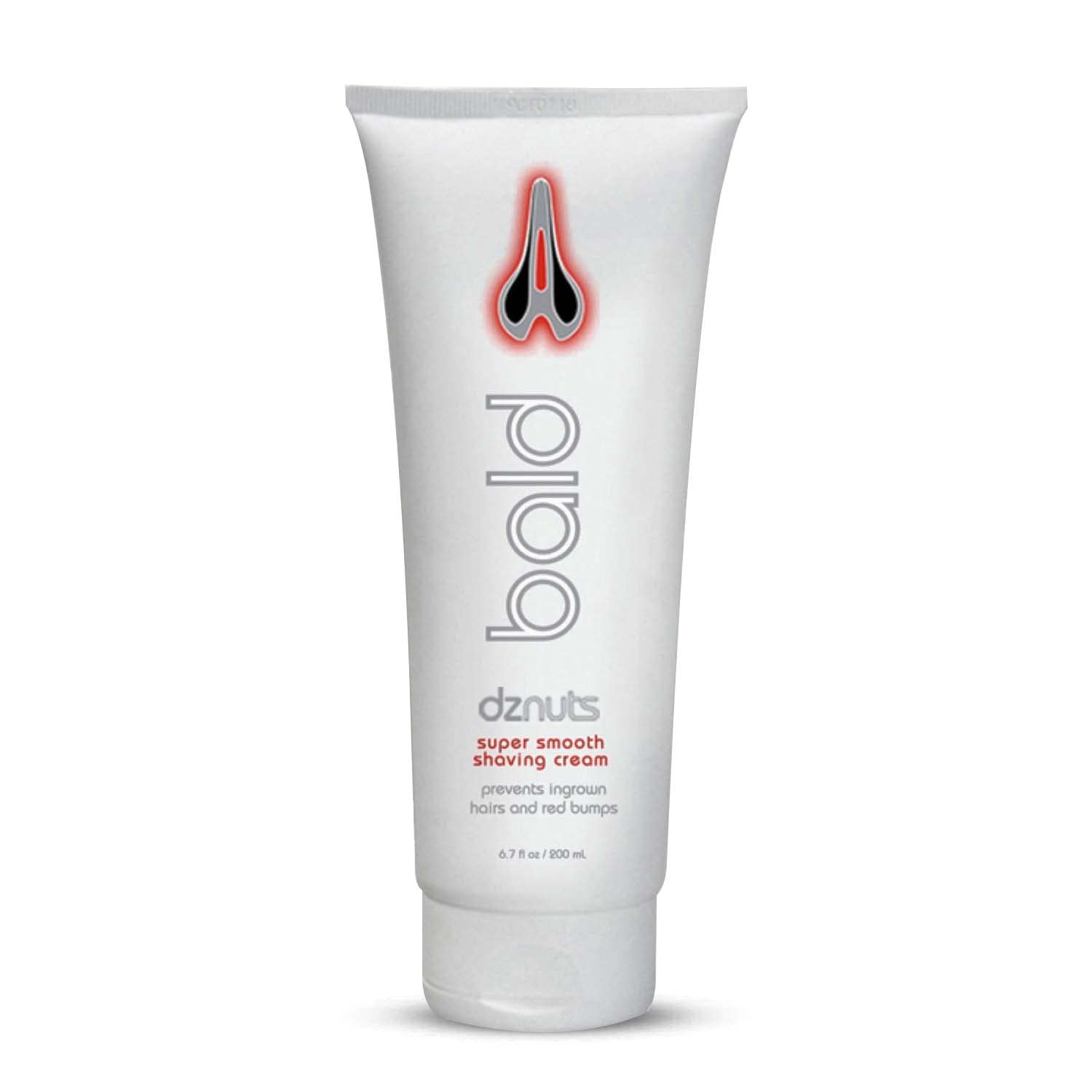 dznuts - Bald Super Smooth Shaving Cream - Prevents Ingrown Hairs and Razor Bumps, Cooled and Moisturized Skin - 6.7 fl. oz, 1 Pack