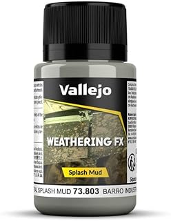 Vallejo - Weathering FX | Industrial Splash Mud 40 ml. (1.35 fl.oz.) | Permanent Pigments and Water Based Acrylic Resins | Ideal for Miniatures, Scale Models & Dioramas