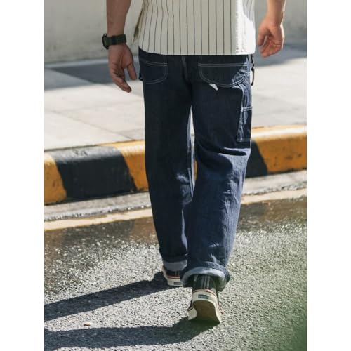 1950s Denim Painter Pants Loose Straight Fit3