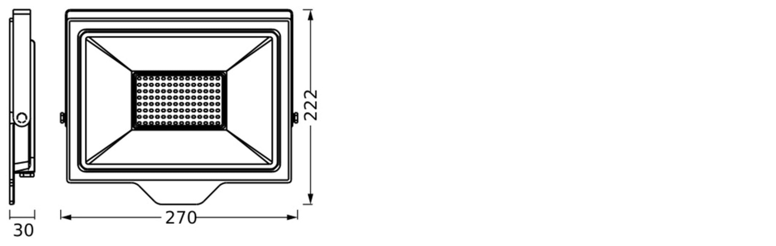 Licht-Erlebnisse LED Außenstrahler Aluminium Glas Schwarz 4000 K IP65 Außen schwenkbar Fassade Hof Einfahrt Garage B:27 cm Flutlicht Terrasse