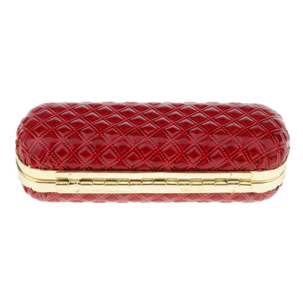 ™ Leather Lipstick Lip Gloss Case Storage Box Balm Holder with Mirror Red-image-28
