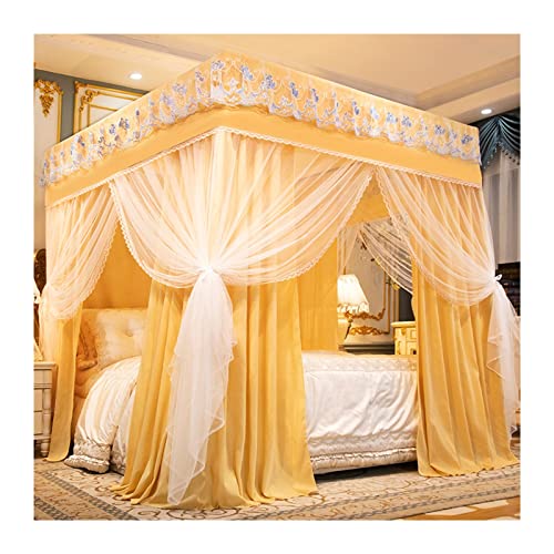 Betthimmel-Schlafzimmer-Moskitonetz, 2 m hoher Luxus-Bettvorhang, geräumiger Verdunkelungsbetthimmel, (Mehrfarbig)