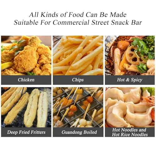 LPG Gas-Fritteuse – Kommerzielle 2 x 8 l Doppeltank-Edelstahl-Fritteuse mit Korb und Deckel für Pommes Frites – ideal für Zuhause, Küche und Restaurant – Bild 4