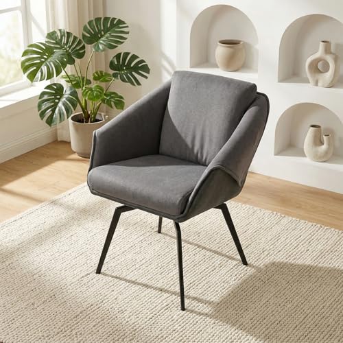 JIEXI Sillón con cojín de asiento grueso, terciopelo gris claro, patas de garra de metal, canal, moderno, juego de 2, 63 x 84 cm, capacidad de 150 kg