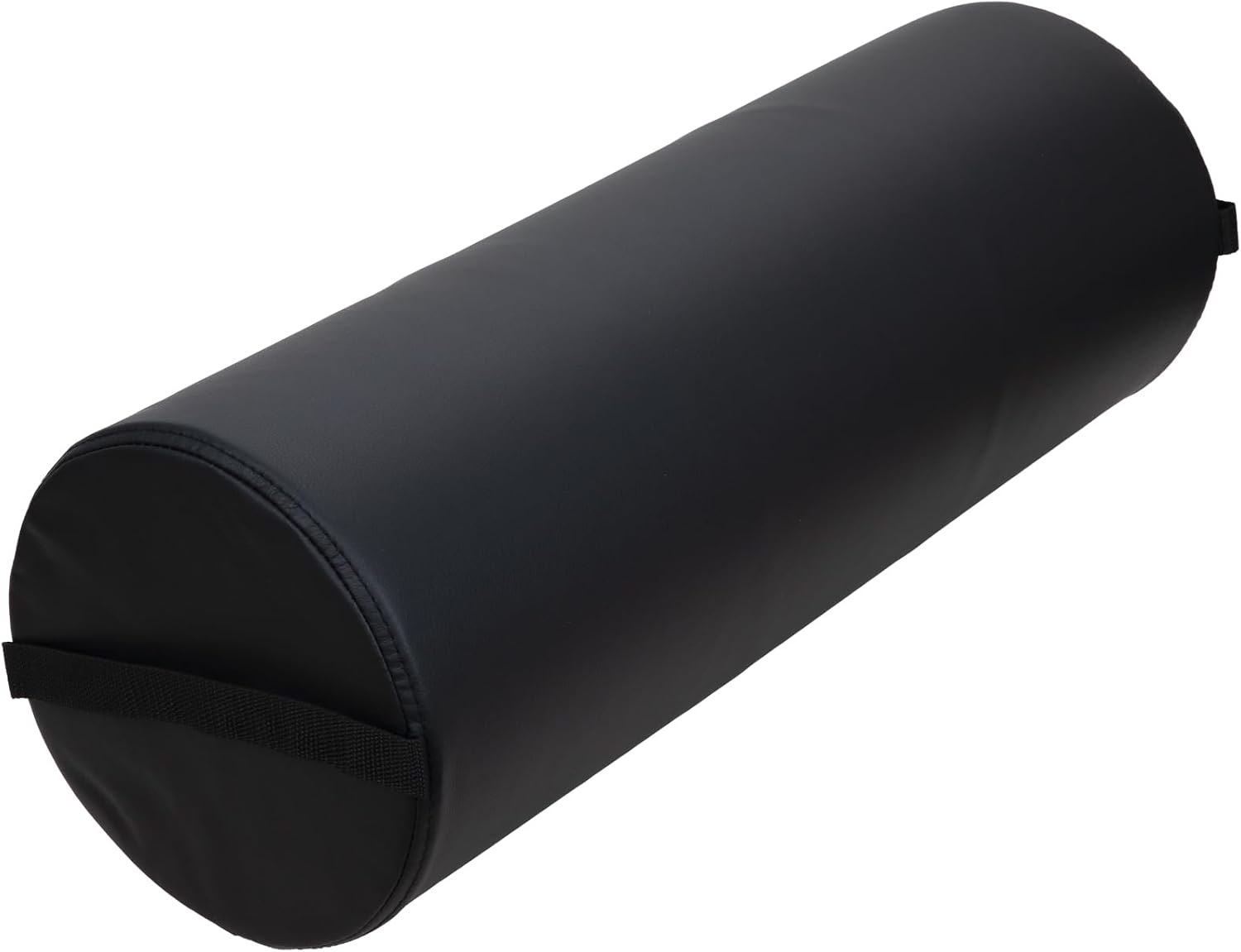 ForPro Professional Collection Jumbo Full Round Bolster Pillow, Black, Oil and Stain-Resistant, for Massage and Yoga, 9” R x 26” L