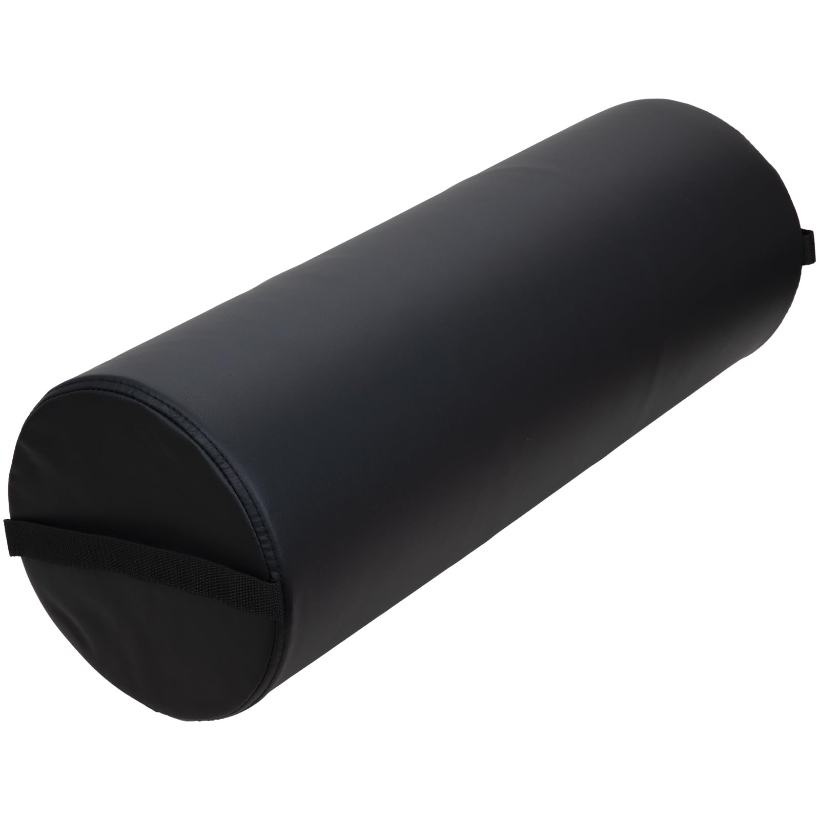 ForPro Professional Collection Jumbo Full Round Bolster Pillow, Black, Oil and Stain-Resistant, for Massage and Yoga, 9” R x 26” L