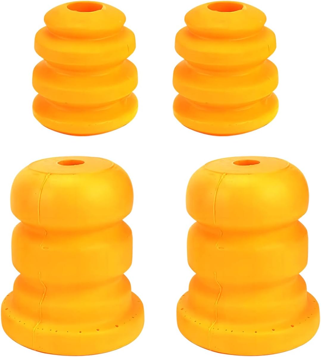 4 PCS 2 Car Control Arm Bumpers & 2 Control Rear Axle Bumpers, Shock Absorbing Suspension Buffer, Bump Stopper OEM# 15153958 15039397, Compatible with Chevy Savana 1500 Truck (Yellow)