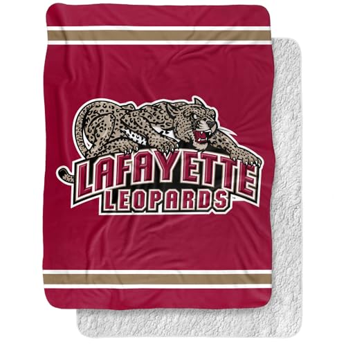 Lafayette College Blanket, 60"x80" Primary Stripes Sherpa Super Soft Throw