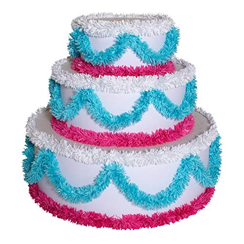 Anderson's 3-Tier Pink and Blue Pop-Out Cake, Party Props, Photo Ops, Backdrops