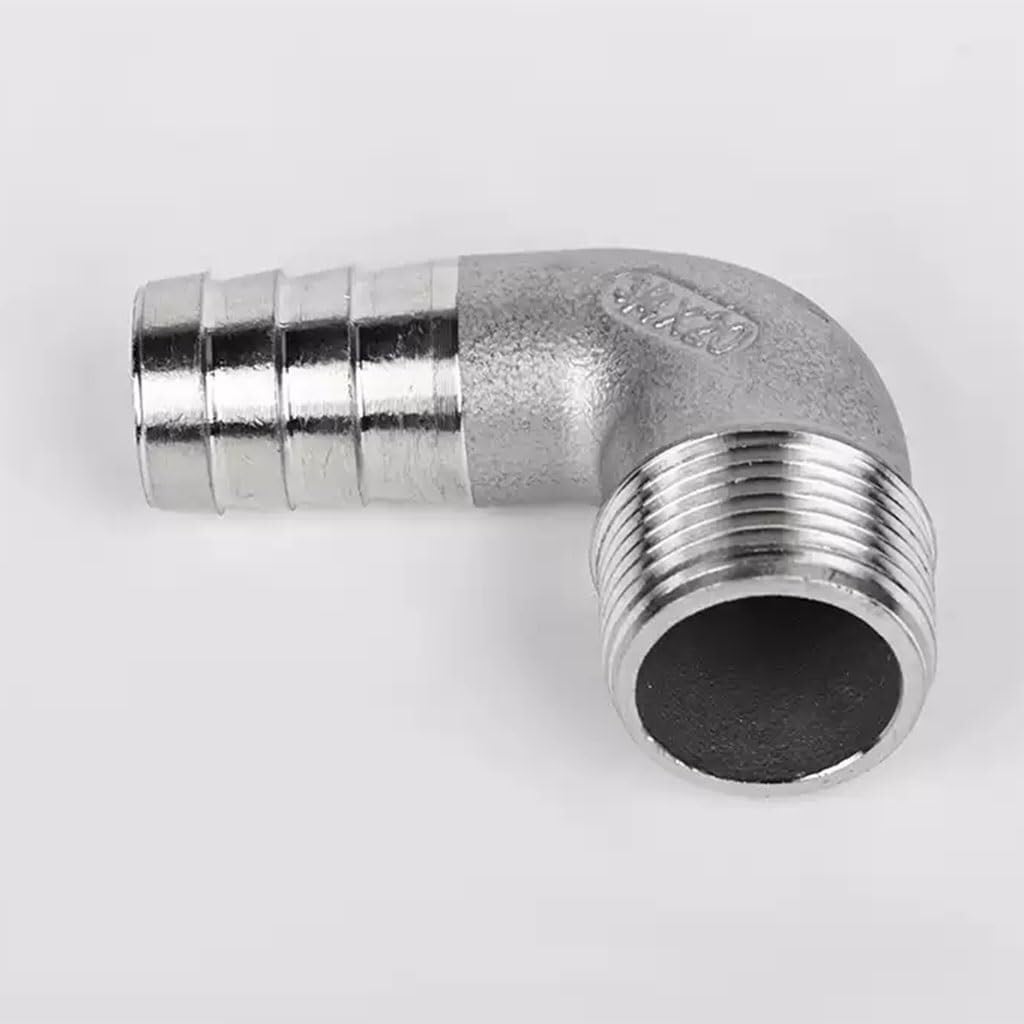 90 Grad Winkelverschraubung Edelstahl 304 Schlauchtülle 1/2 Zoll x 16 mm | 1-1/2inch x32mm