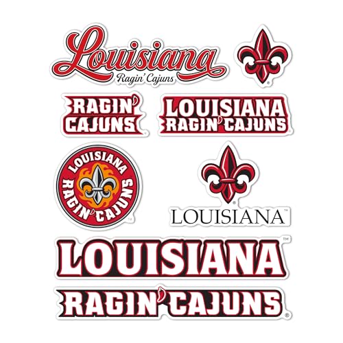 Desert Cactus University of Louisiana at Lafayette Sticker Louisiana Lafayette Ragin' Cajuns Vinyl Decal Laptop Water Bottle Car Scrapbook Sheet (Type 2)