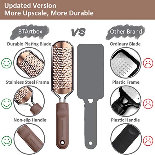 Pedicure Foot File Callus Remover - Btartbox Large Foot Rasp Colossal Foot Scrubber Professional Stainless Steel Callus File For Wet And Dry Feet #TOP1