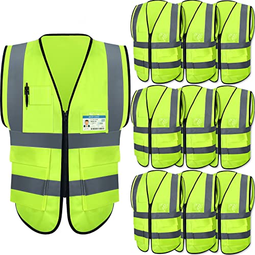 Reflective Safety Vest with Pockets for Work & Cycling