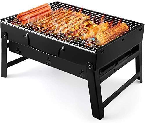 Mini BBQ Holzkohle Grill Portable Barbecue-Edelstahl Falten Grill Tabletop Outdoor Geräucherter Grill Für Picknick Garten Terrasse Camping Reise