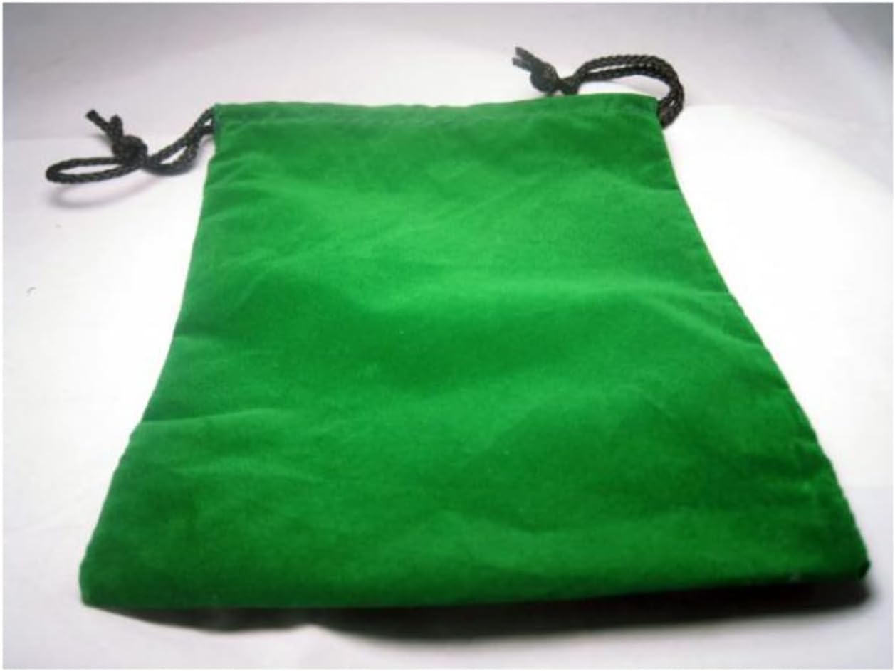 6"x9" Green Cloth Dice Bag