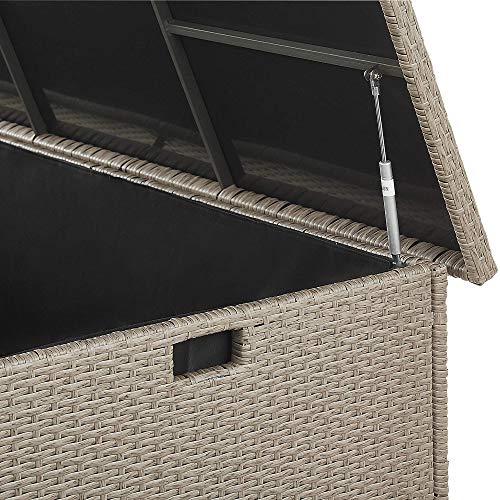 Beliani Praktische Auflagenbox Rattan 290 L 155 x 75 cm Taupe Modena – Bild 8