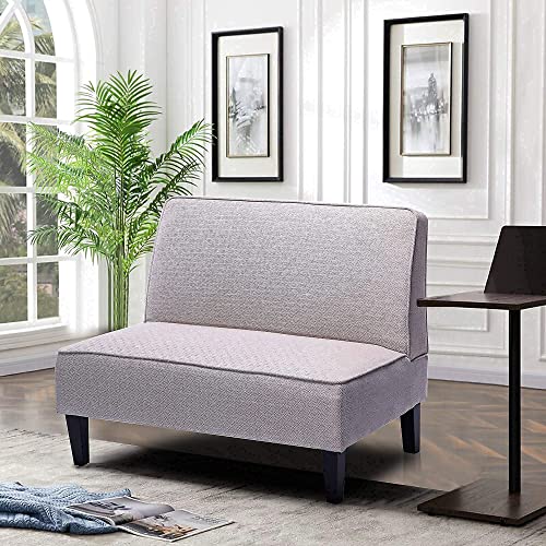 Haobo Home Annjoe Cushioned Linen Loveseat Settee Upholstered Sofa Backrest Couch Banquette Bench For Dining Room Living Room Bedroom Funiture #TOP1
