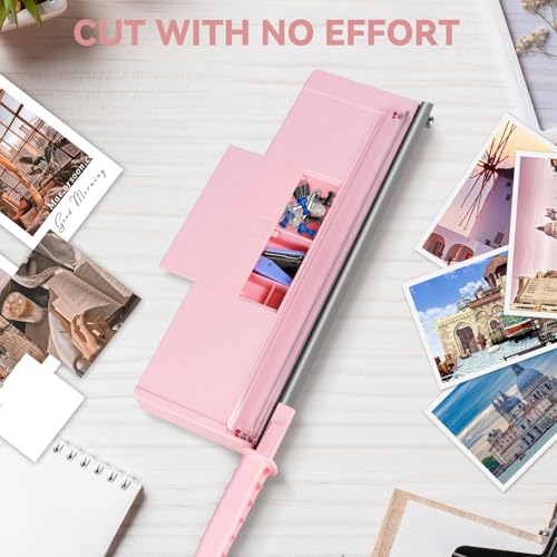 Cortador de papel de 30,5 cm, cortador de papel de guilhotina com capacidade para 8 folhas, aparador