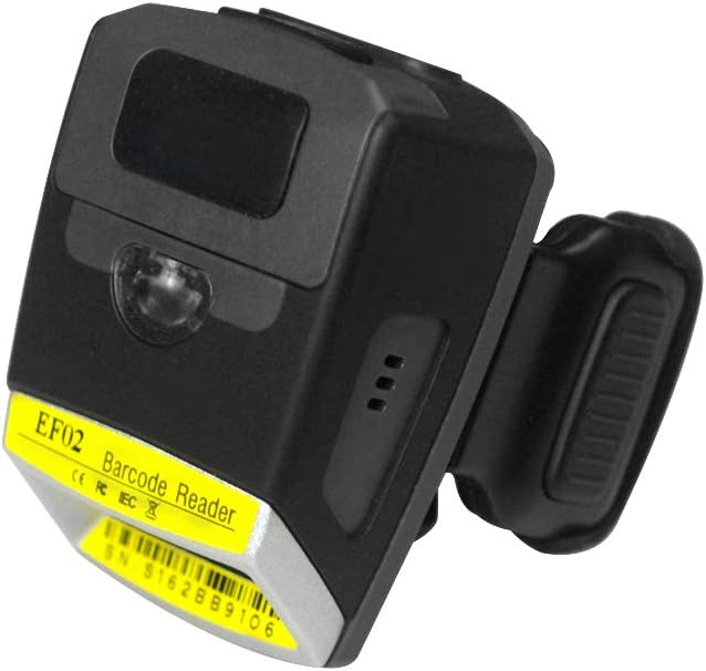2D Ring Barcode Scanner Bluetooth with 2D QR Zebra SE4107 Reader Portable Wearable Mini Finger Bar Code Reader Work with Windows, Mac OS, Android 4.0+, iOS