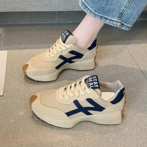 Vaveren Sapatos Casuais Femininos Tênis Femininos Sapatos de Caminhada Leve Antiderrapante Couro PU