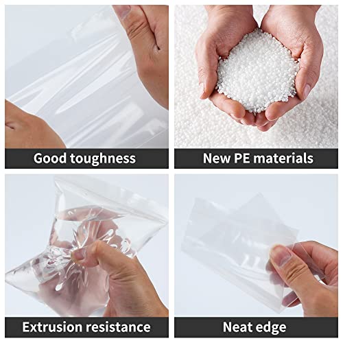 Bolsas resellables reutilizables de plástico transparente con mini cierre hermético de cremallera 4