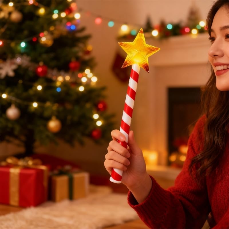 Magics Wand Christmas Light Controller, Musical LED Star Controller, Wireless Remote Control Switchs Outlet Kitss for Christmas Tree Decorations String Light Controllers (2)