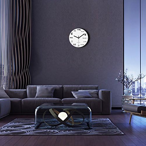 Timelike 8 Math Clock, Unique Wall Clock Modern Design Novelty Maths Equation Clock - Each Hour Marked by a Simple Math Equation