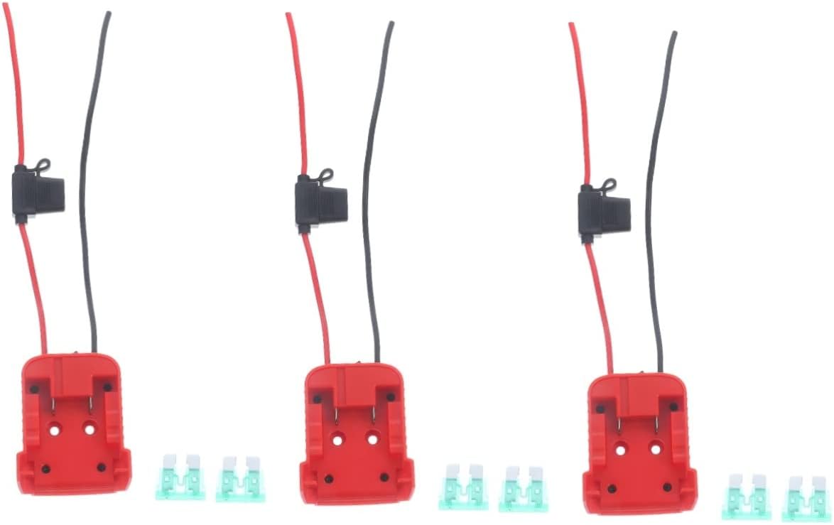 DOITOOL 3pcs Battery Power Connector Adapter for Battery Output Connector for Electric Toys and Devices Voltage to Use